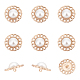 Nbeads 12 pz. Bottoni di perle a forma di fiore in metallo da 25 mm FIND-NB0003-72G-1