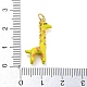 Pendentifs en laiton et émail plaqué girafe KK-Q804-15G-3