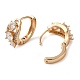 Brass Micro Pave Cubic Zirconia Hoop Earrings for Women EJEW-M238-21KCG-2