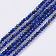 Chapelets de perles en lapis-lazuli naturel G-J376-51A-2mm-1