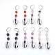 Natural Mixed Gemstone Leverback Earrings EJEW-JE02819-1