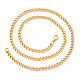 Herren-Vakuumbeschichtung 201 kubanische Halskette aus Edelstahl NJEW-R257-001C-G-1