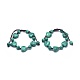 Bracelets de perles tressées en turquoise synthétique BJEW-K212-D-1