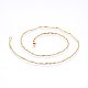 304 Stainless Steel Herringbone Chain Necklaces MAK-L015-12G-2