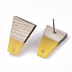 Pendientes de resina y madera de cedro MAK-N032-001A-C03-3