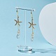 Starfish/Sea Stars 304 Stainless Steel Dangle Earring EJEW-TA00037-3