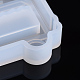 シェーカーモールド  シリコーン流砂型  レジン型  UVレジン用  エポキシ樹脂ジュエリー作り  クマのトラック  ホワイト  59.5x67x11.5mm  内径：55.5x63.5mm DIY-I026-02-3