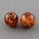 4 rondes en verre craquelé mm perles brins X-CCG-Q001-4mm-16-1