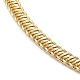 Collares de cadena de cuerda plana de latón chapado en estante NJEW-A009-02G-3