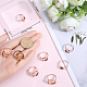 Beebeecraft 1 Box 10Pcs Rings Components Stainless Steel 5 Size Flat Round Open Cuff Ring Settings 8/10/12/14/16mm Tray Flat Pad Ring Components for Ring Jewelry Making (Rose Gold) RJEW-BBC0001-10-3
