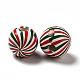 Christmas Theme Printed Natural Wooden Beads WOOD-L020-A04-3