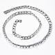Les colliers de chaîne de figaro d'acier inoxydable des hommes 304 à la mode et des ensembles de bijoux de bracelets SJEW-L186-03P-3