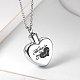 Herz mit Wort-Anhänger-Halsketten aus Edelstahl YK3384-1-2
