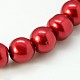Perlas sueltas redondas de vidrio para la fabricación de artesanías de collar de joyería X-HY-6D-B73-1