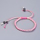 Bracelets de perles tressées en corde de polyester ciré BJEW-JB04341-04-1