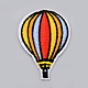 機械刺繍布地手縫い/アイロンワッペン  マスクと衣装のアクセサリー  アップリケ  熱気球  カラフル  54x38x1.5mm AJEW-S067-076-1