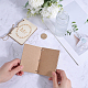 創造的な木製のグリーティングカード  結婚式の誓いの本  ジュートロープとクラフト紙で  単語の長方形  アンティークホワイト  105x75x2mm DIY-WH0349-171A-3