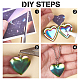 UNICRAFTALE 6pcs Rainbow Color Heart Shape Photo Frame Pendants 304 Stainless Steel Locket Charms Hypoallergenic Pendants for DIY Memorial Necklace Making STAS-UN0032-54-6