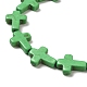 Brins de perles synthétiques teintes en turquoise G-P507-06F-4