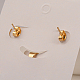 Tête de chat 304 acier inoxydable oeil de chat pendentifs et boucles d'oreille ensembles de bijoux SJEW-F047-33-2
