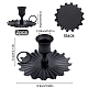FINGERINSPIRE Metal Candle Holders Set of 2 Matte Black Iron Candle Holder Retro Handheld Decorative Candlestick Candlesticks Holder for Church Festival Home Decorations AJEW-WH0241-48-2