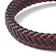 Leather Braided Cord Bracelets BJEW-E345-07-G-3