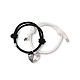 2pcs ensemble de bracelets à breloques coeur assortis en alliage d'aimant 2 couleurs BJEW-E011-03BP-02-2