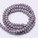 Opaque Solid Color Crystal Glass Rondelle Beads Strands EGLA-F050A-01-3