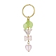 Décorations pendantes en verre avec nœud papillon et cœur KEYC-JKC00691-2