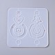 Boucle d'oreille moules en silicone pendentif X-DIY-L023-30-2