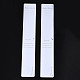 厚紙のアクセサリーディスプレイカード  ネックレス用  ジュエリーハングタグ  ワードファッションジュエリーと長方形  ホワイト  22x3.5x0.05cm CDIS-N002-003-1