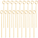 Beebeecraft 300Pcs/Box Open Eye Pins 18K Gold Plated Head Pins 25mm Jewelry Making Findings for Charm Beads DIY Making KK-BBC0002-87-1