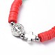 Polymer Clay Heishi Beads Beads Stretch Bracelets BJEW-JB04447-02-3