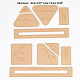 Delorigin 2 セット 2 スタイルのアクリル カード バッグ テンプレート  カードホルダーテンプレート  レザークラフトツール  透明  27.5~80x23.5~210x2mm  1セット/スタイル DIY-DR0001-14-2