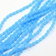 Imitation Jade Glass Faceted Teardrop Beads Strands GLAA-F022-B01-2
