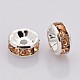 Brass Rhinestone Spacer Beads RB-A014-Z6mm-25S-NF-2