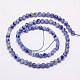 Fili di perle di diaspro macchia blu naturale G-G545-17-2