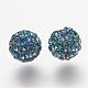 Half Drilled Czech Crystal Rhinestone Pave Disco Ball Beads RB-A059-H6mm-PP8-207-2