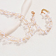 Ensembles de bijoux en laiton et perles d'imitation pour femme DQ9504-1-3