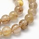 Brins de perles de quartz rutées en or naturel de qualité aa G-I206-34-7mm-4