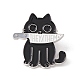 Gato con pin de esmalte de cuchillo JEWB-E016-18P-02-1