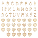 BENECREAT 2 Sets 2 Style 18K Gold Plated Alloy Letters Pendants FIND-BC0002-71-1
