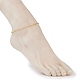 Set di gioielli con bracciale e collana e cavigliere con catena a maglie in ottone SJEW-JS01167-9