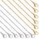 Nbeads 20 hebras 17.7/19.7 pulgadas 304 cadenas de collar de acero inoxidable NJEW-NB0001-05-1