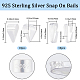 Beebeecraft 20Pcs 2 Styles 925 Sterling Silver Snap on Bails STER-BBC0001-69-2