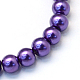 Backen gemalt pearlized Glasperlen runden Perle Stränge HY-Q330-8mm-76-2