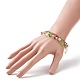 5 pièces 5 couleurs verre perle & trompette fleur & acrylique feuille bracelets à breloques ensemble BJEW-JB08909-4
