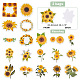 PH PandaHall 100pcs Sunflower Stickers DIY-PH0009-67-2
