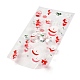 クリスマステーマのプラスチック製収納袋  チョコレート用  キャンディ  クッキーギフト包装  雪だるま模様  27x13x0.01cm  100個/袋 ABAG-B003-03-4
