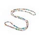 Set di gioielli in perle di vetro di Abaco placcate elettroliticamente SJEW-JS01066-2